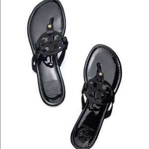 Black Tory Burch Miller Thong Sandals